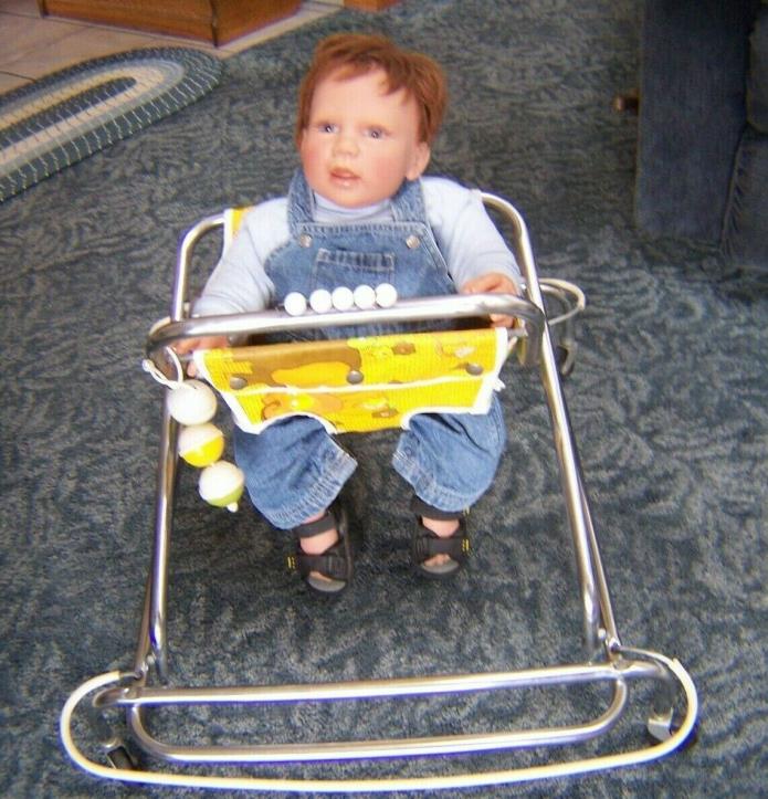 Vintage 1974 Strolee Baby Walker Seat Original Box and Instructions