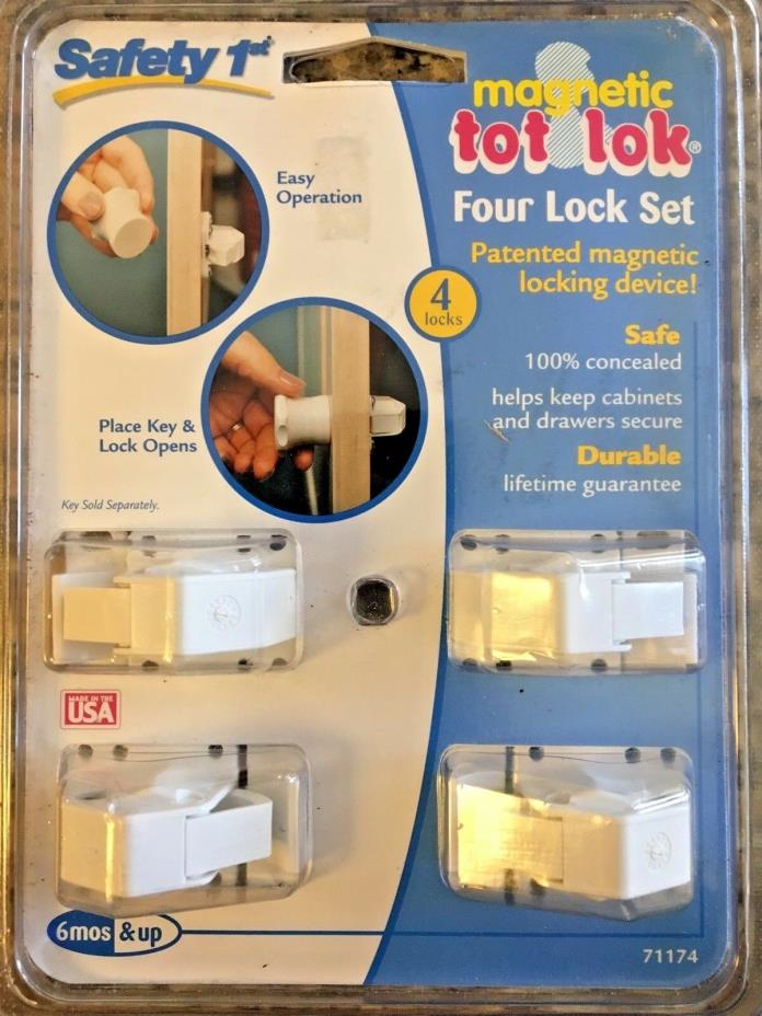 Safety 1st Magnetic Tot Lok Four Lock Set Four Locks [New in Package]