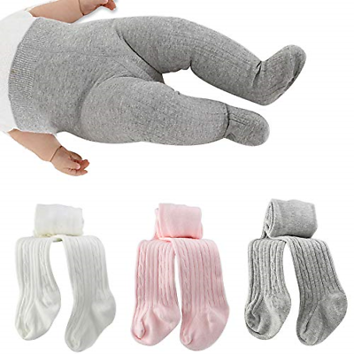 Techcity Baby Girls Tights Toddler Seamless Leggings Cable Knit Cotton Pants of