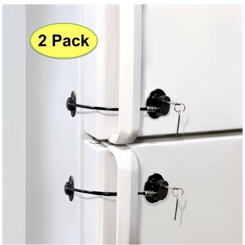 2 Door Locks w/ Keys, Refrigerator File Drawer Freezer Door