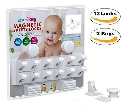 Eco-Baby Child Safety Magnetic Cabinet and Drawer Locks for Proofing Kitchen 12