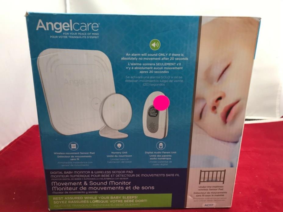Angelcare Sound and Movement Monitor, White, AC117-Used