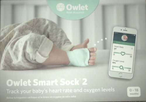 Owlet Smart Sock 2 - Baby Heart Rate & Oxygen Level Health Monitor (0-18 Months)