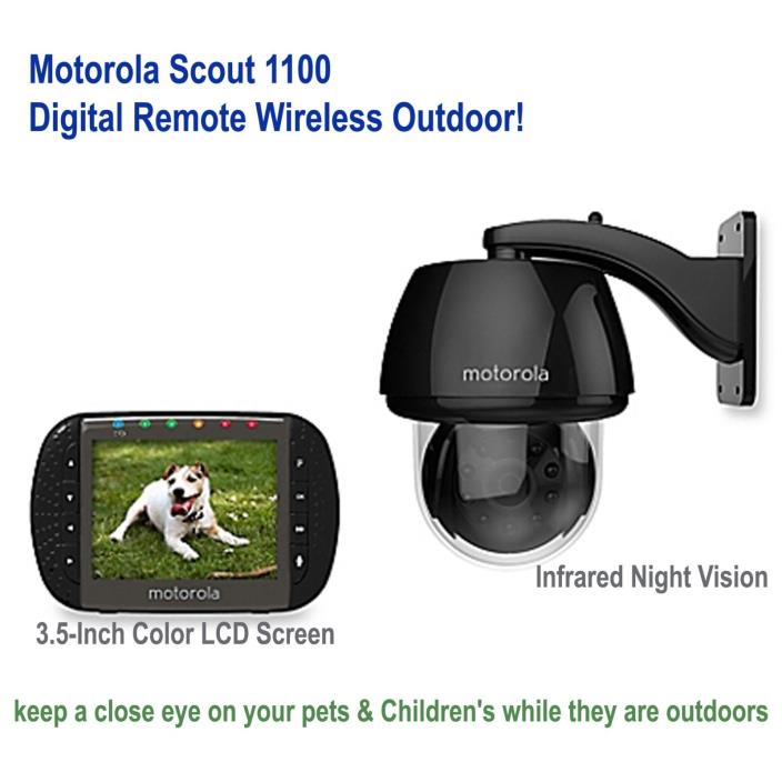 Motorola Scout1100 Remote Wireless Outdoor Video Children Backyard or Pet Monito