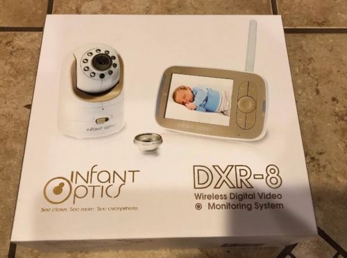 Infant Optics DXR 8 Video Baby Monitor Interchangeable Optical Lens White NIB