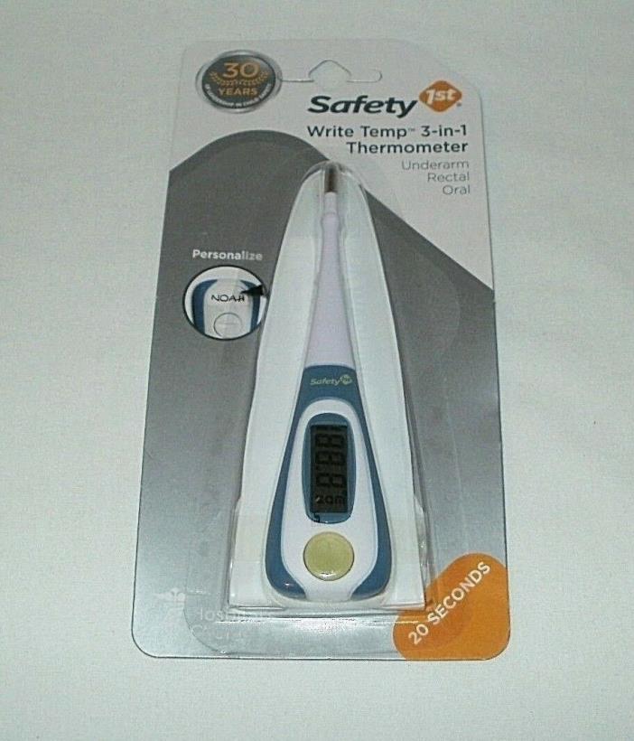 Brand New Sealed FREE SHIPPING Safety 1st Write Temp 3 In 1 Thermometer & Cover