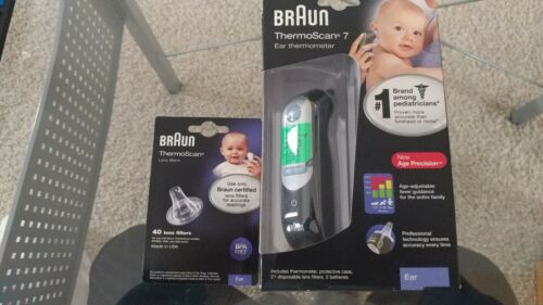 Braun IRT6520 ThermoScan 7 Ear Thermometer PLUS 40ct lens filter covers