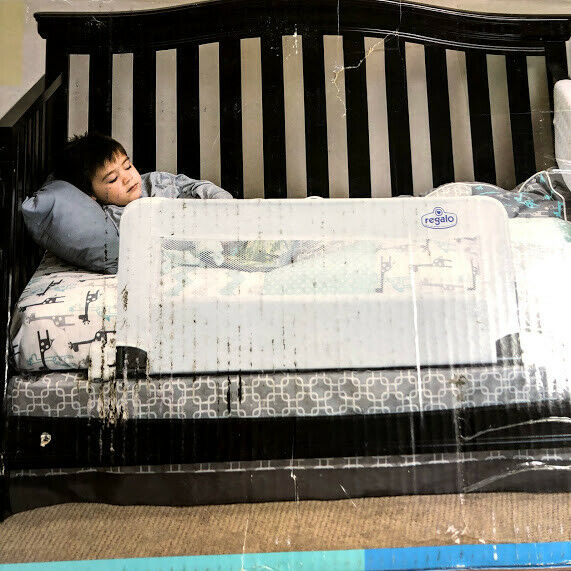 Regalo Swing Down Convertible Crib Rail Bed Rail Toddler Bed