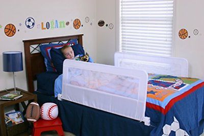 Regalo Double Sided Swing Down Bedrail White Bed Rails Baby Safety Health