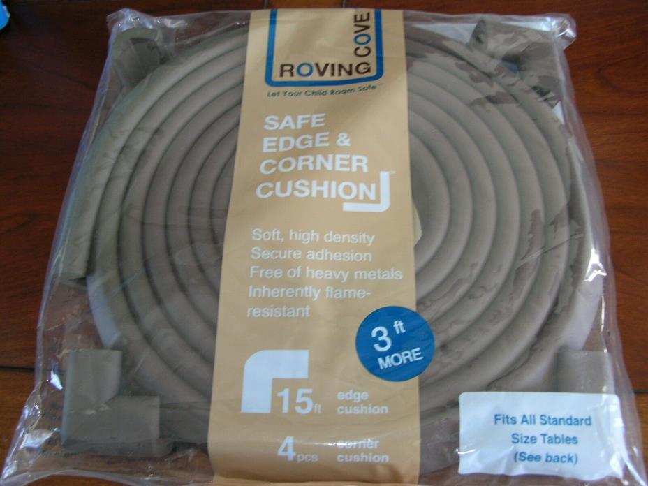 Roving Cove 15ft Furniture Safe Edge Corner Cushion Coffee Brown Child Safety