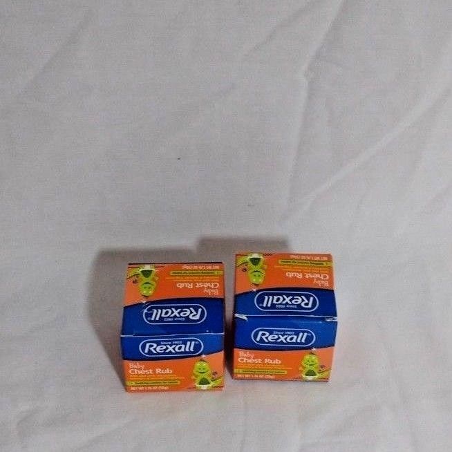 Lot of 2 Rexall Soothing Baby Chest Rub with Aloe Vera, Eucalyptus, Rosemary NIP