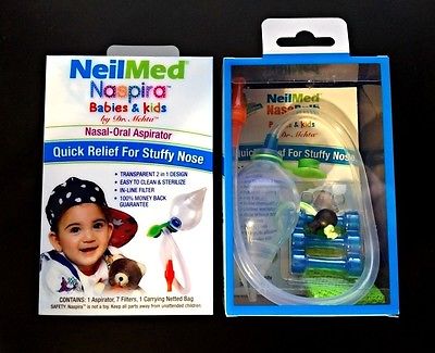 2 NeilMed Naspira Nasal Oral Aspirator kit stuffy nose relief kids babies infant