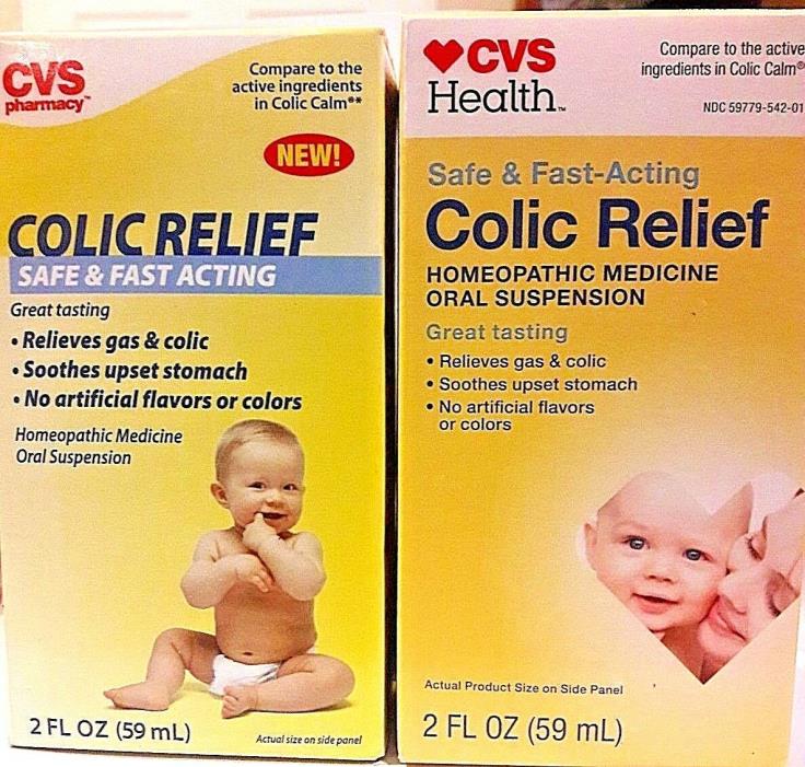 2 X CVS Colic Relief  2 oz Relieves Gas Upset stomach HOMEOPATHIC