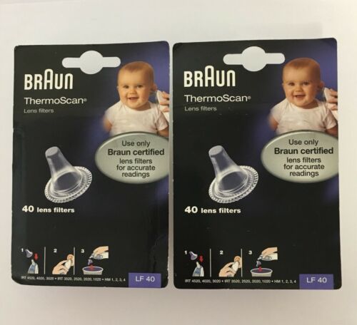 Braun ThermoScan Thermometer Lens Filters Covers NEW (80 Count) Fast, Free Ship