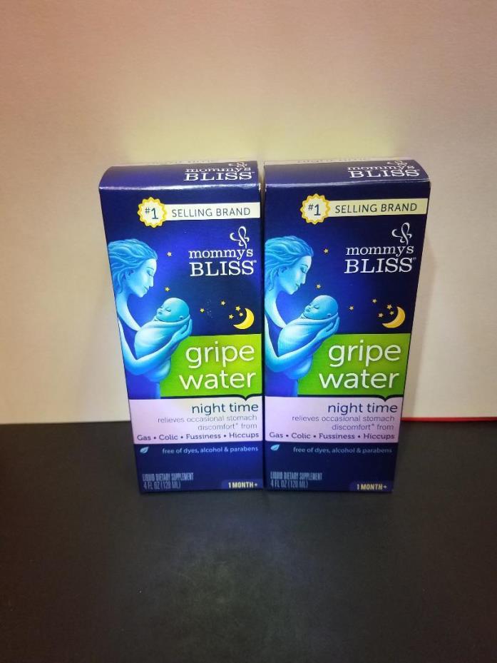 2 PACK MOMMY'S BLISS GRIPE WATER NIGHT TIME RELIEF FOR BABY..GAS-COLIC..HICCUPS