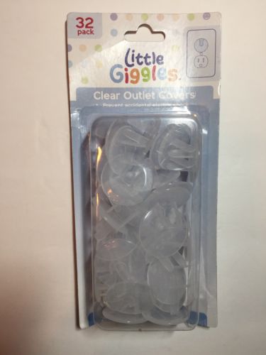 Ultra Clear Outlet Plug Covers - 32 Pack Electrical Protector Safety Caps Child