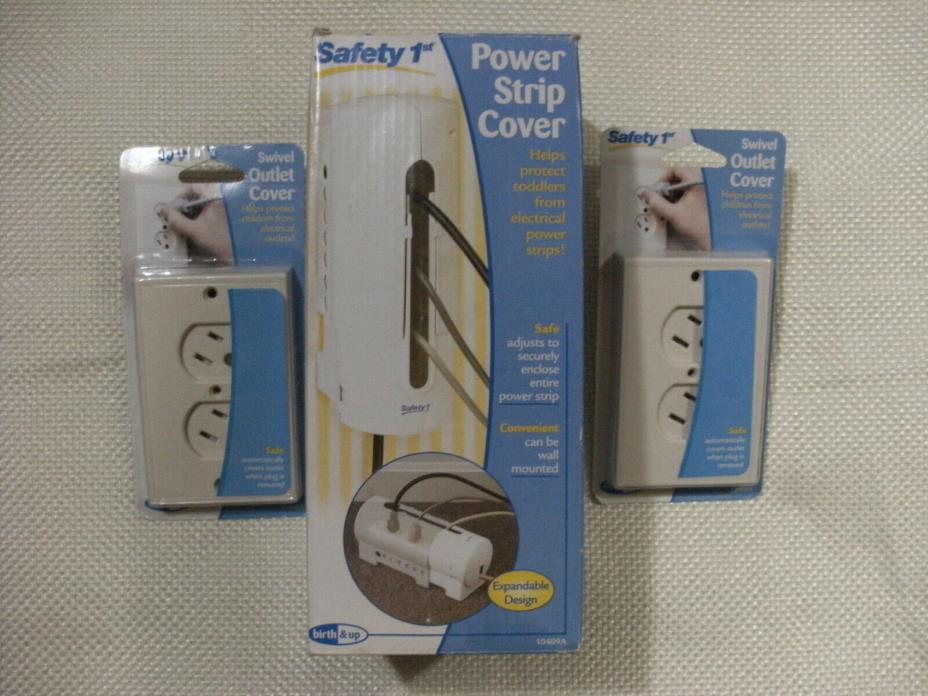 Safety 1st Power Strip Cover - Plus Lot of 2 Swivel Outlet Covers - New