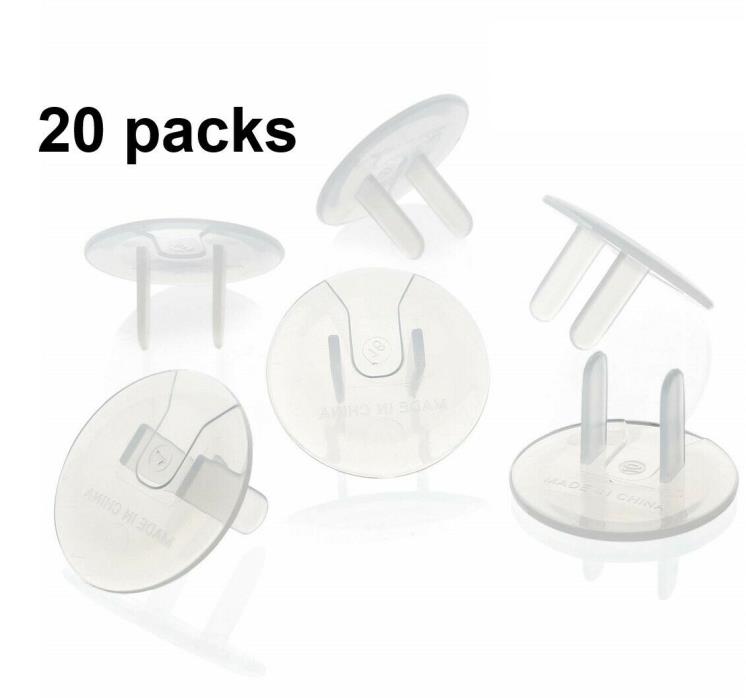 Outlet Plug Covers (20 Pack) Clear Child Proof Electrical Protectors
