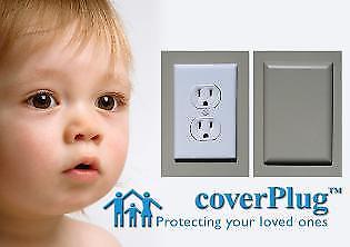 CoverPlug Outlet Cover Plastic Panels 3 Prong White 48