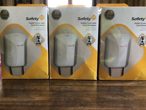 Safety 1st Outlet Cover With Cord Shortener Bundle Of 3