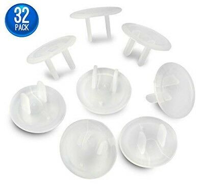 32 Pc Safety Outlet Plug Protector Covers Child Baby Proof Electric Shock Guard
