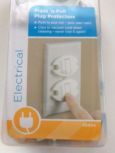 Safety 1st Press n Pull Plug Electrical Protectors 24 Pack 48454 NEW