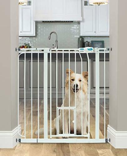 Carlson Extra Wide Walk Through Gate with Pet Door, 29 to 44-Inch
