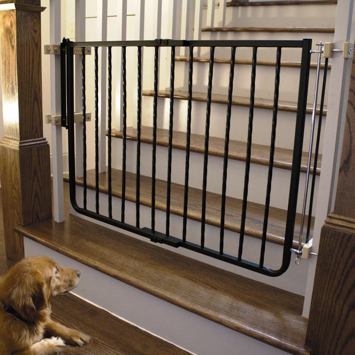 Cardinal Gates Wrought Iron Stairway Angle Baby Gate 27