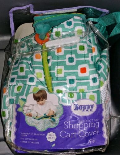 Boppy Shopping Cart Cover With Toy Adjustment Deco Stripe Crinkle Toy Included