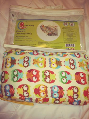 New Croc N Frog 2 n 1 Cotton Shopping Cart/High Chair Cover Owls for Baby