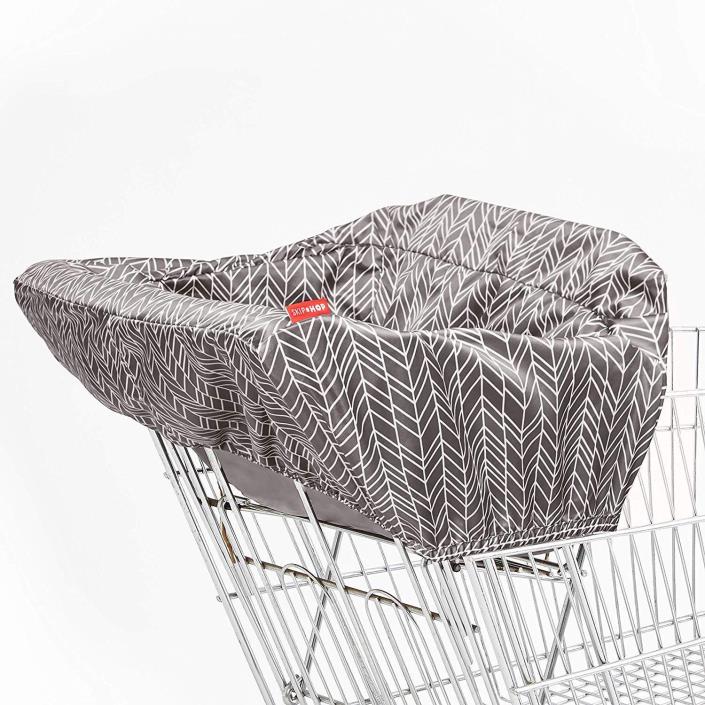 Skip Hop Compact 2-in-1 High Chair/Shopping Cart Cover, Grey Feather