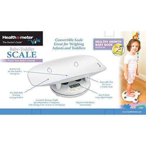 Baby Toddler Digital Scale Newborn Weight Measure Tray with Growth Chart Book