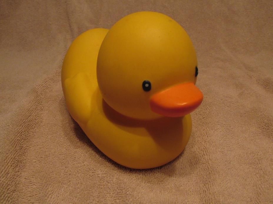 Rubber Duck 4 1/2 inches tall 6 1/2 long Yellow Rubber Ducky