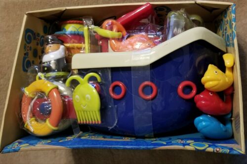 B. Fish N' Splish Bath Boat & Friends, Super Cute Bath Toys, New