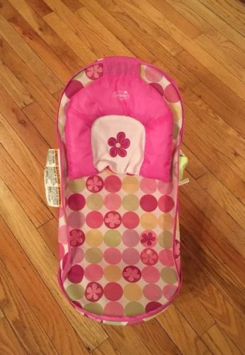 Summer Infant Deluxe Baby Bather, Folding First Bath Tub Newborn Pink