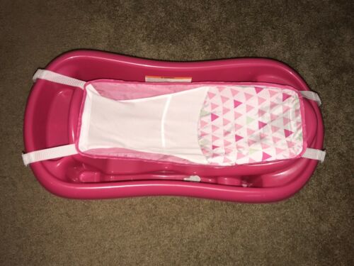 Baby Infant Bath Tub Safety Pink Seat Bathing Newborn Shower Mesh Sling Toddler