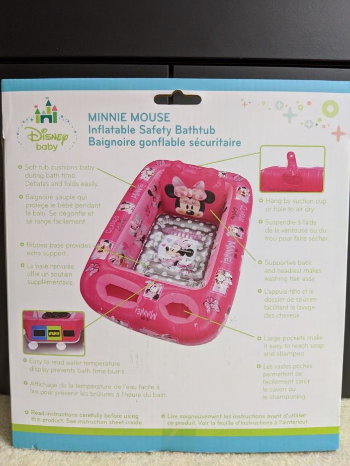 Minnie Mouse Pink Inflatable Safety Bath Tub