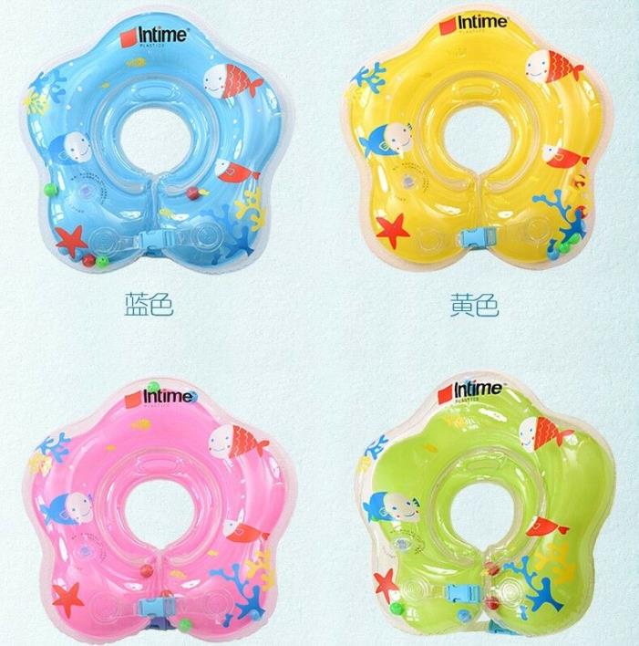 Lot of 6 Inflatable Baby Newborn Infant Neck Float Ring Bath Swim Safe US Seller