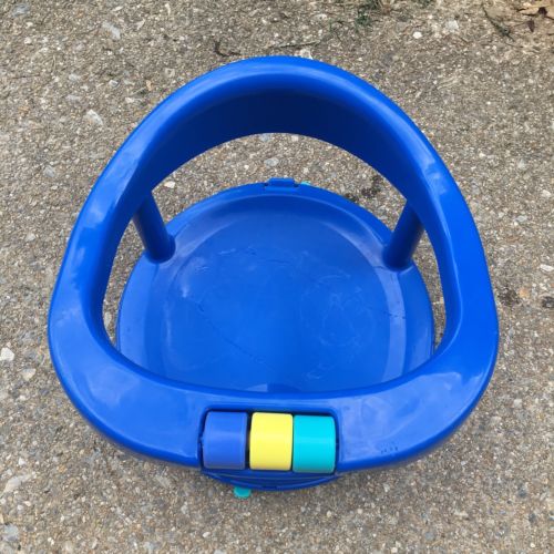 Safety First 1st Baby Toddler Bath Tub Ring Swivel Seat Blue Suction Cups