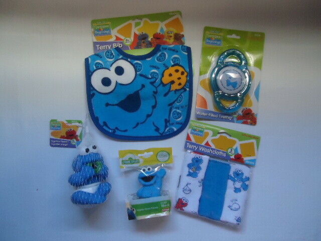 Baby Shower Gift Cookie Monster Sesame Street Lot Of 5