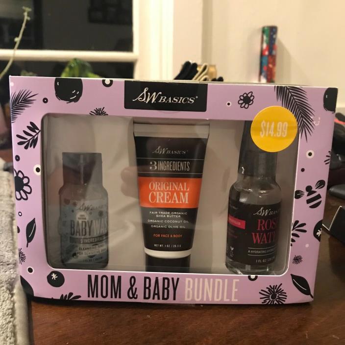 SW Basics Mom & Baby Bundle 3 Piece Skin Care Set Gift Tin New