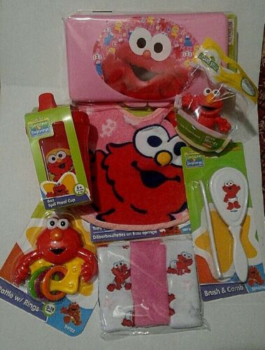 Sesame Beginnings Baby Gift Set Elmo Theme Red/Yellow 7pc