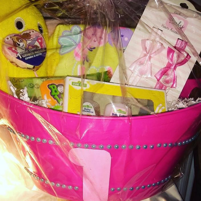 Baby Girl Gift Basket Pink Custom ????
