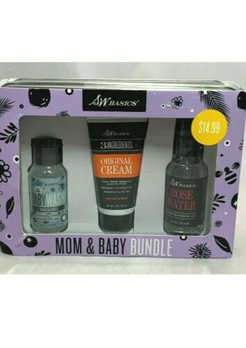 SW Basics Mom & Baby Bundle 3 Piece Skin Care Set Gift Tin New