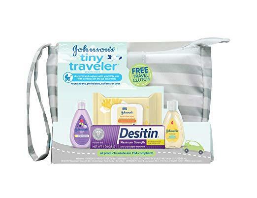 Johnson's Tiny Traveler Baby Gift Set, Baby Bath and Skin Care Essentials, TS...