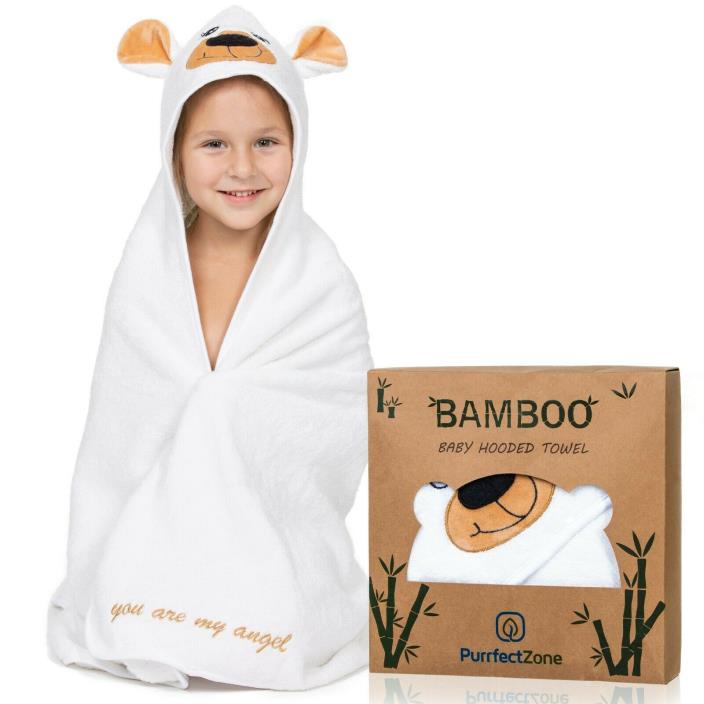 PurrfectZone Organic Luxury Ultra Soft 500 GSM Bamboo Hooded Baby Towel