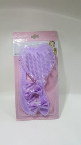 brush and comb set for baby girl color purple