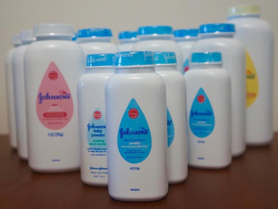 HUGE Lot of 16 Johnson's Aloe & Vitamin E Pure Cornstarch Baby Powder Variety