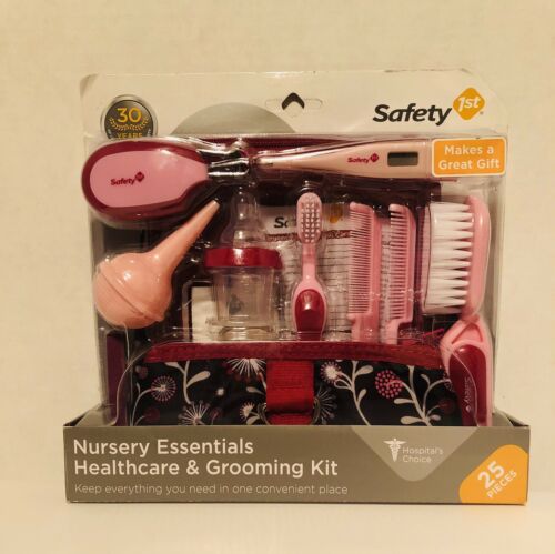 Safety 1st Nursery Essentials 25-Piece Baby Healthcare & Grooming Kit--Raspberry