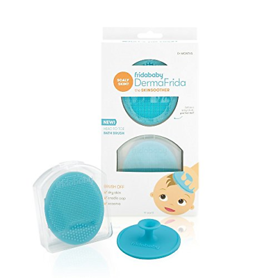 Baby Bath Silicone Brush by Fridababy | DermaFrida The SkinSoother Baby for Dry